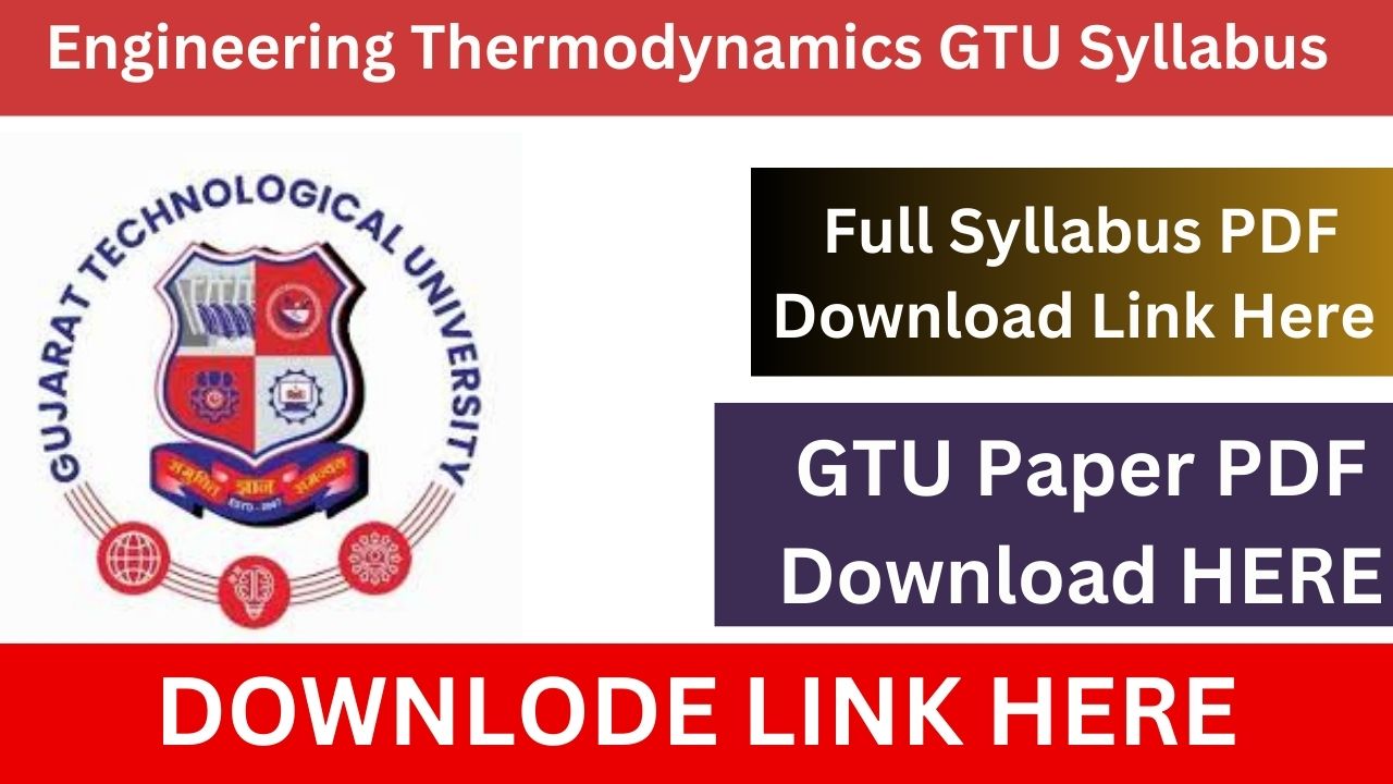 Engineering Thermodynamics GTU Syllabus